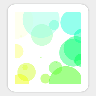 Colorful Circle Abstract Background Design Sticker